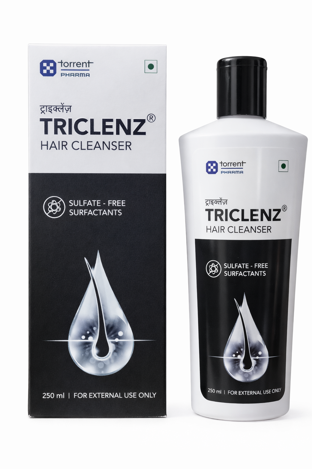 triclenz hair cleanser – sulfate-free gentle hair wash with niacinamide (250 ml)