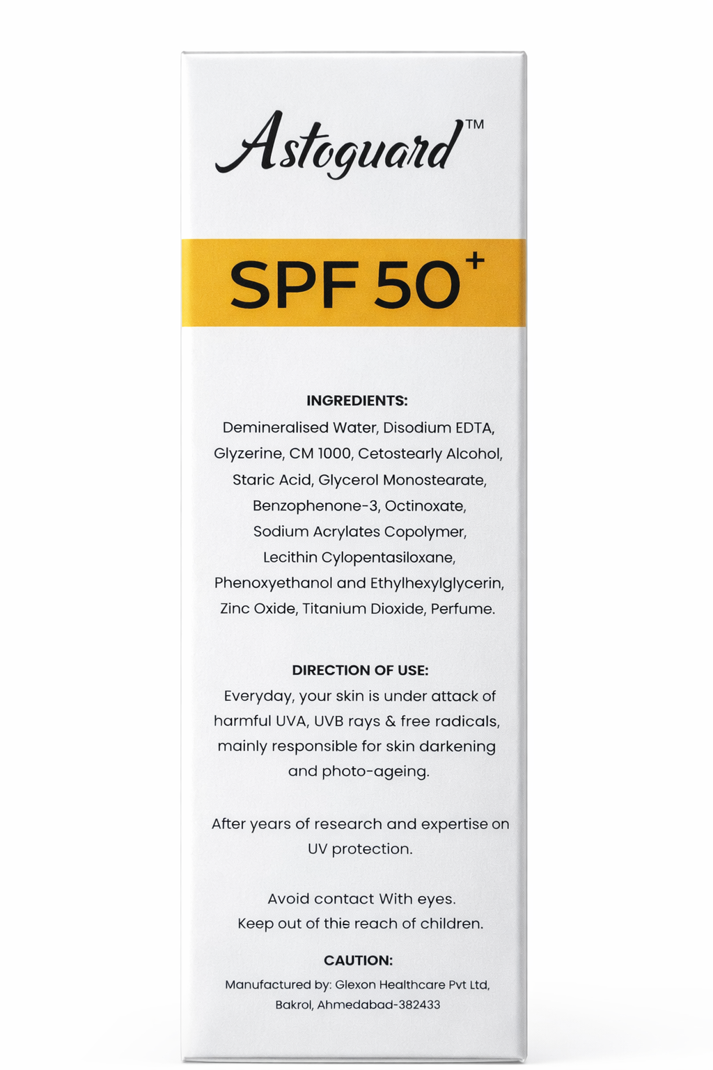 astoguard™ sunscreen lotion spf 50+