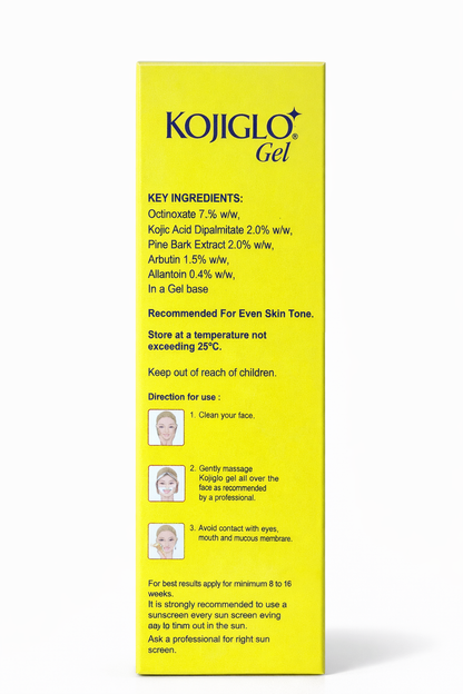KOJIGLO Gel | Skin Lightening Gel with Kojic Acid, Arbutin & Pine Bark Extract | 20g