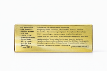 i-Glow Lite Skin Lightening & Nourishing Soap(Pack Of - 3) | With Papaya, Aloe Vera & Mushroom Extract | For Smooth, Even-Toned Skin – 75g
