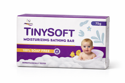 Tinysoft Moisturizing Bathing Bar (75g X 3) – 100% Soap-Free Gentle Baby & Sensitive Skin Cleanser