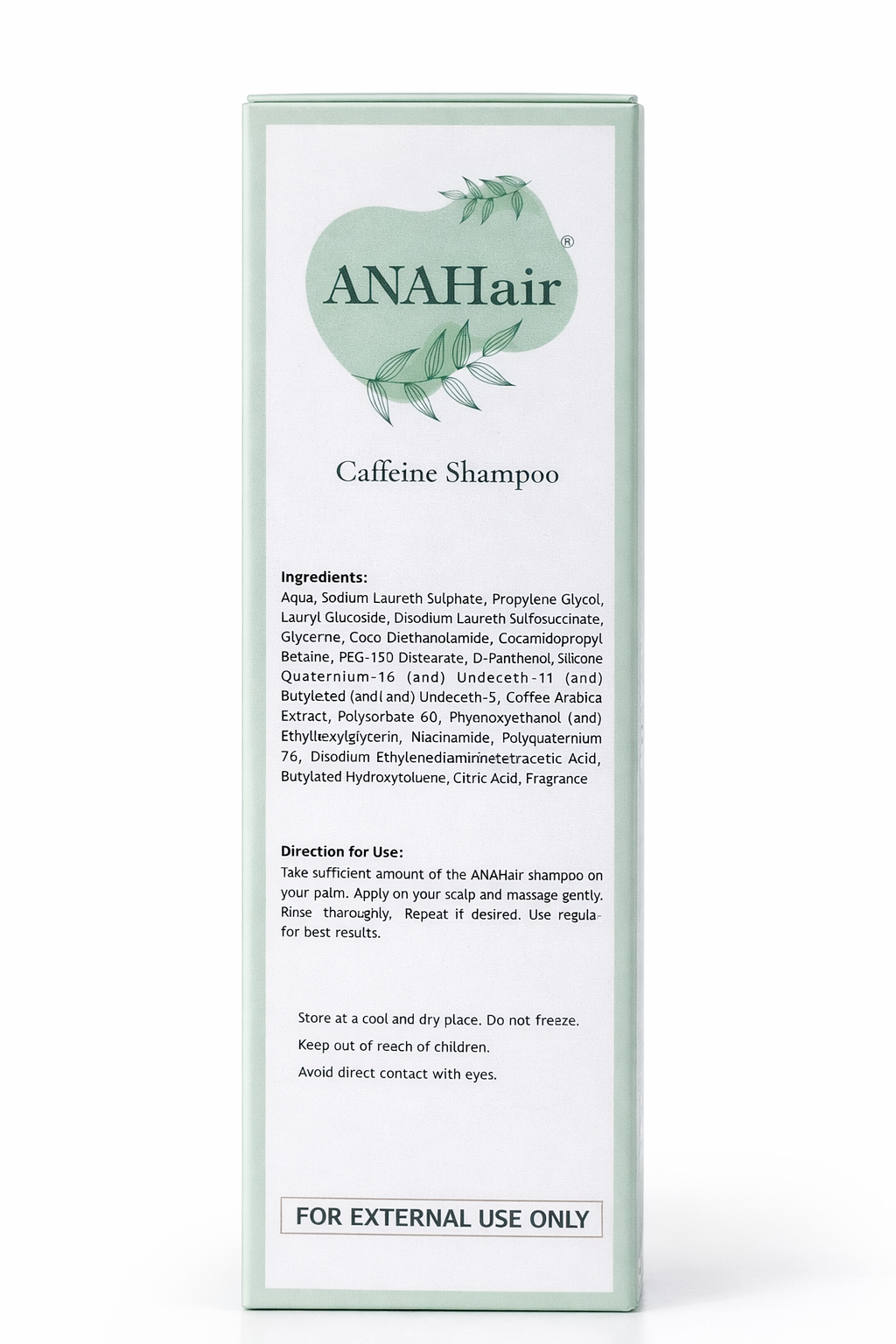 anahair caffeine shampoo – anti hair fall & hair growth energizer | strengthens roots | paraben-free (250ml)