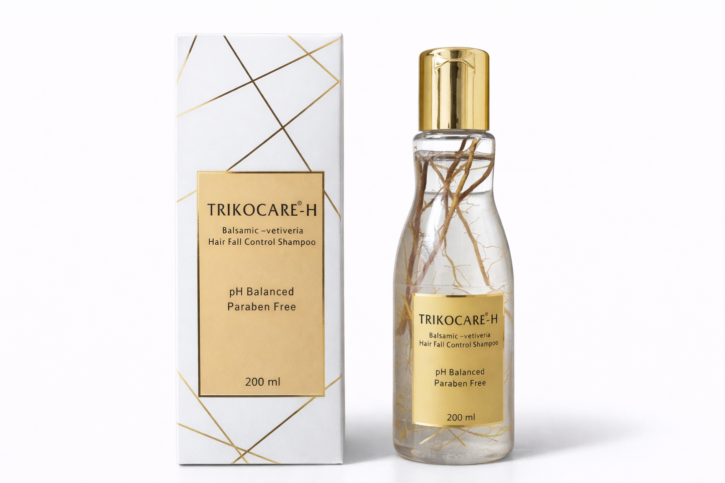 trikocare-h hair fall control shampoo with balsamic-vetiveria & aloe vera – 200ml | ph balanced & paraben-free