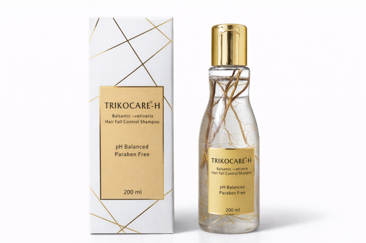 TRIKOCARE-H Hair Fall Control Shampoo with Balsamic-Vetiveria & Aloe Vera – 200ml | pH Balanced & Paraben-Free