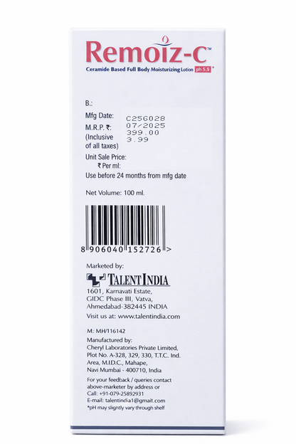 Remoiz-C Ceramide-Based Full Body Moisturizing Lotion | 100ml