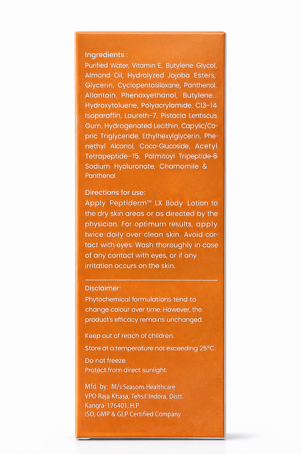 peptiderm™ lx youth essence restoration body lotion  | 100ml