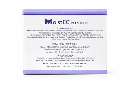 i-MoistEC PLUS Cream – Hydrating & Nourishing Cream with Hyaluronic Acid, Aloe Vera & Vitamin E | 50g