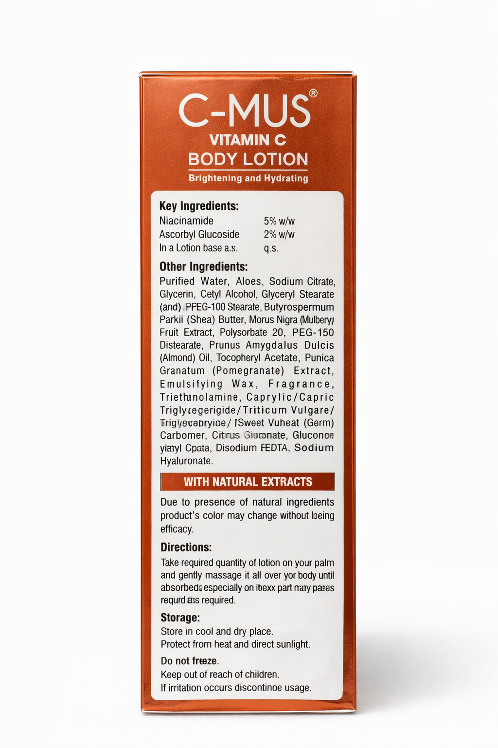 c-mus vitamin c body lotion | brightening & hydrating | paraben-free | 100g / 250g