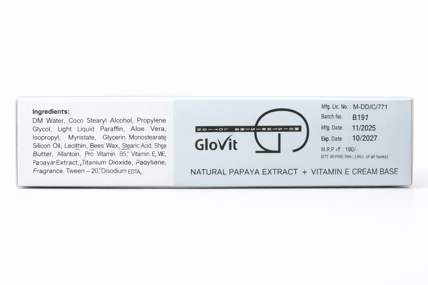 glovit moisturising lotion – 100ml | aloe vera, shea butter & vitamin e lotion for soft, hydrated skin