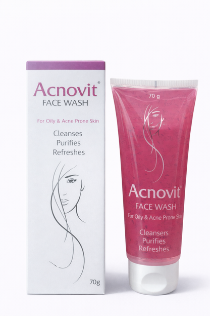 Acnovit Face Wash for Oily & Acne-Prone Skin – 70g | Cleanses, Purifies & Refreshes