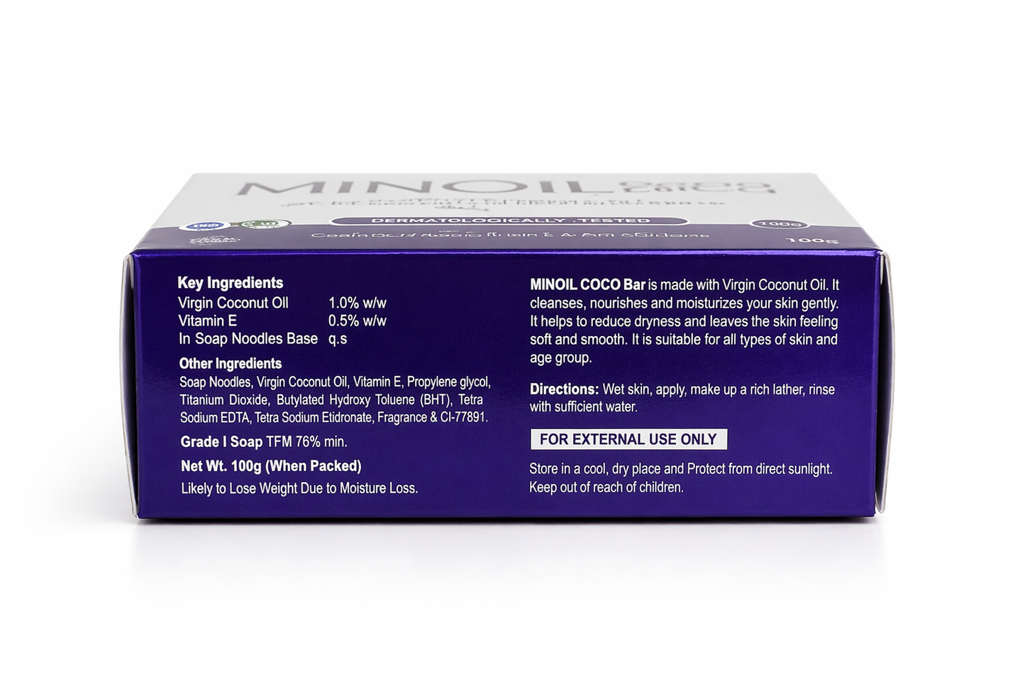 minoil coco bar – virgin coconut oil & vitamin e ( pack of - 3 )