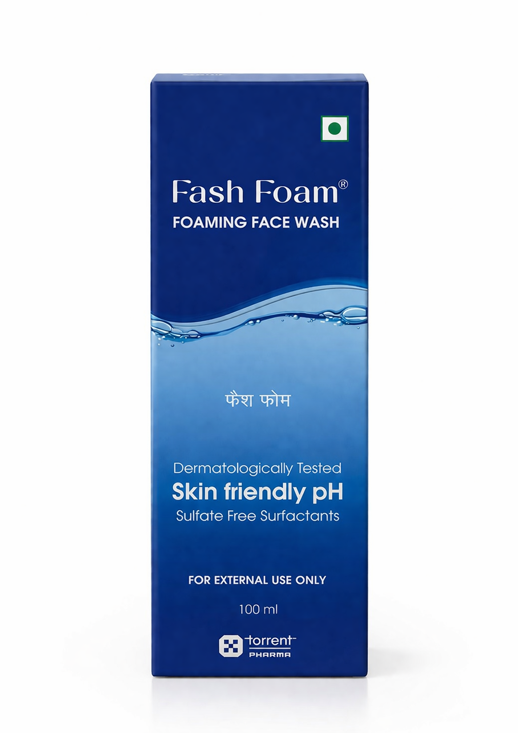fash foam foaming face wash – sulfate-free cleanser for all skin types (100 ml)