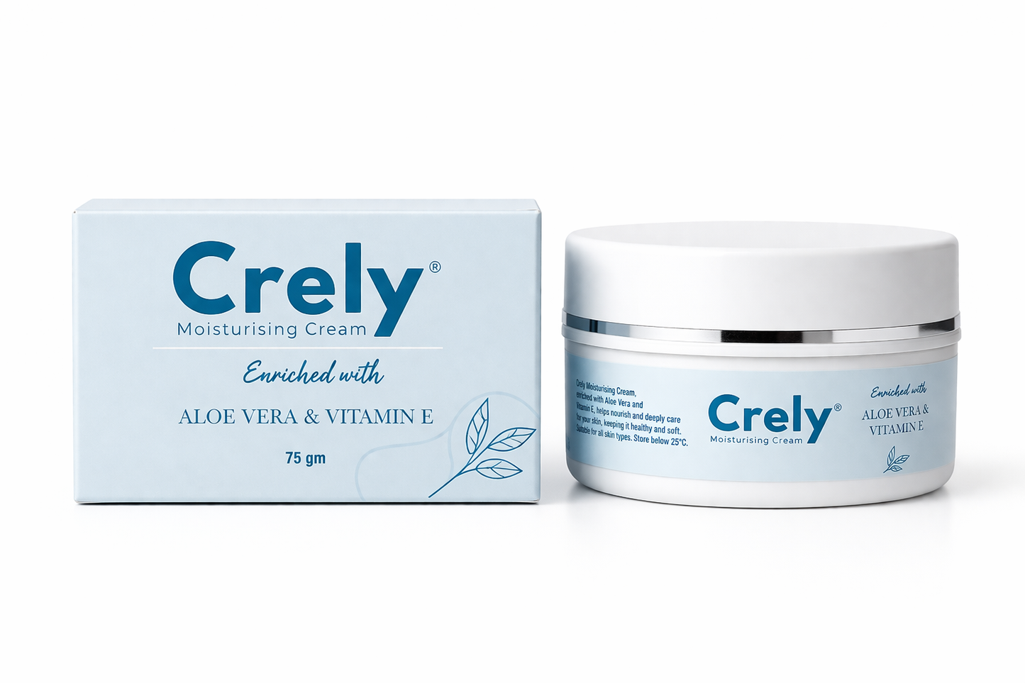 crely moisturising cream with aloe vera & vitamin e – 75gm