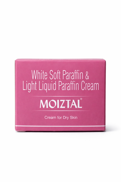 MOIZTAL Cream for Dry Skin | White Soft Paraffin 13.2% & Light Liquid Paraffin 10.2% | TALENT INDIA | 50g