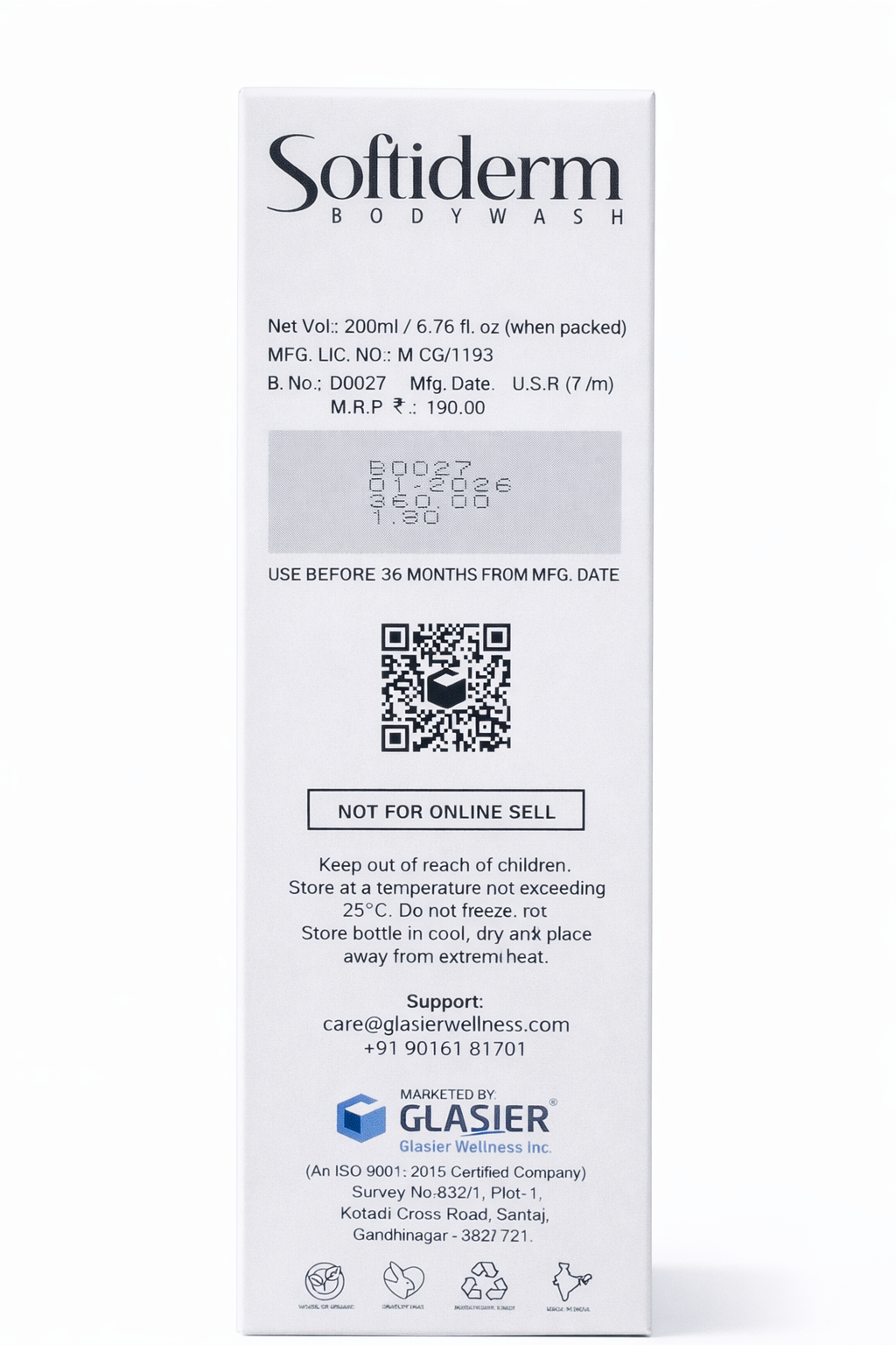 softderm deep moisturising bodywash – 200ml | ph balanced & paraben-free