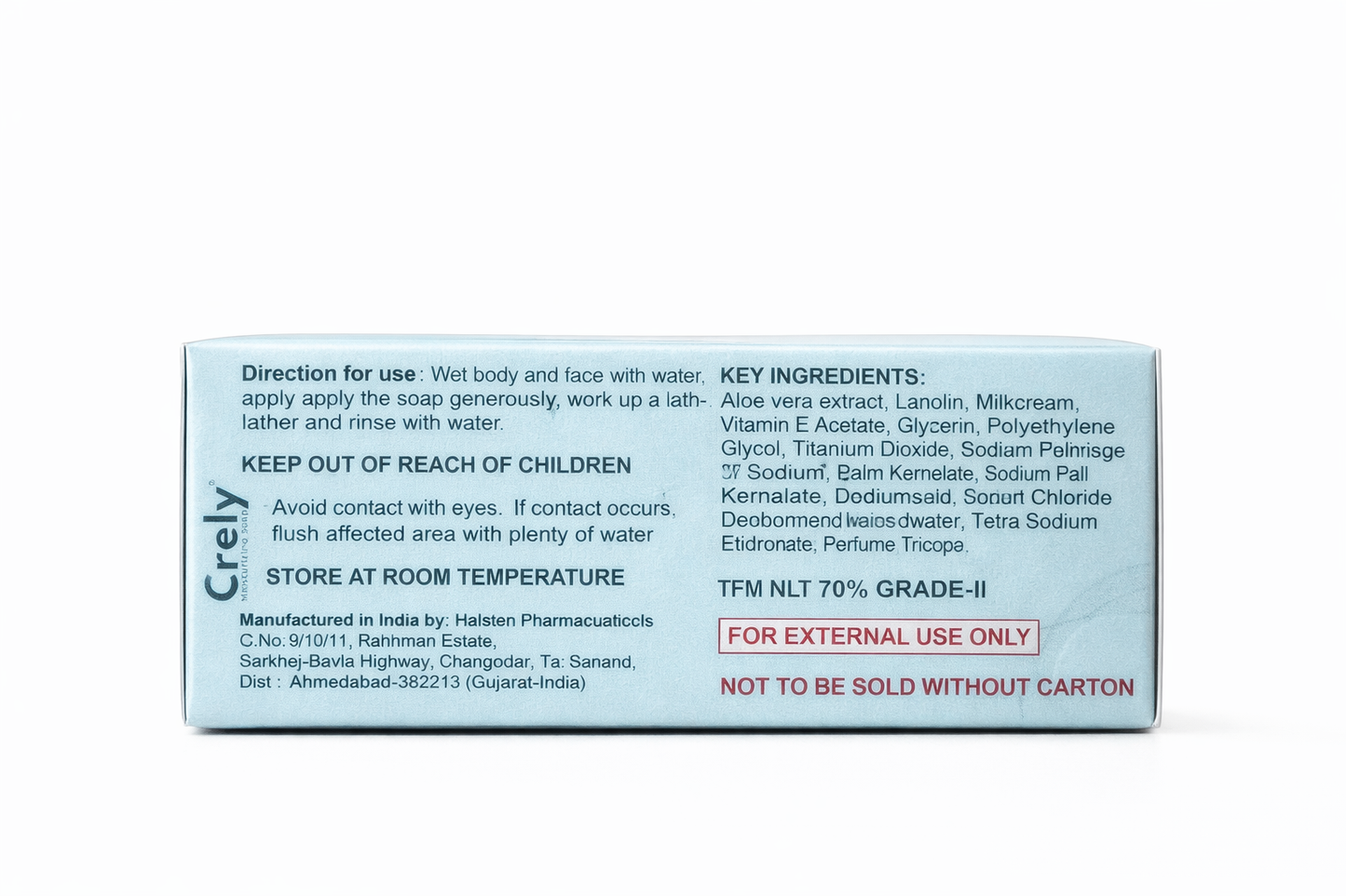crely™ moisturizing soap – 75gm(pack of -3)