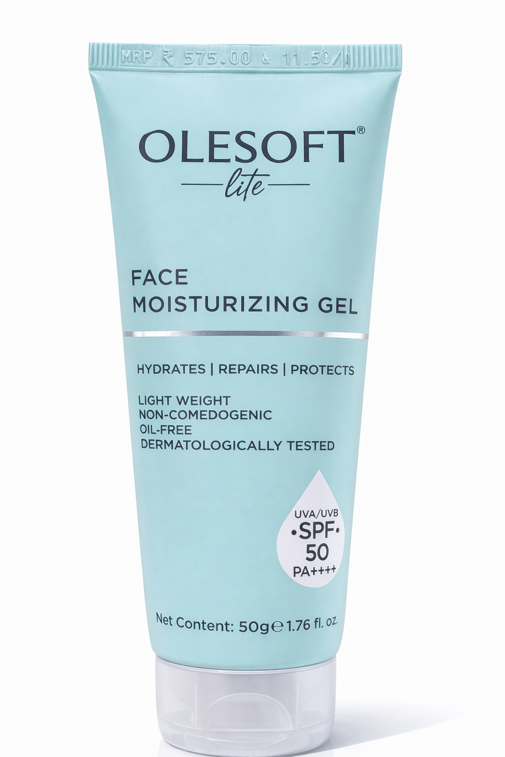 olesoft-lite face moisturizing gel – spf 50 pa++++ | hydrates, repairs & protects