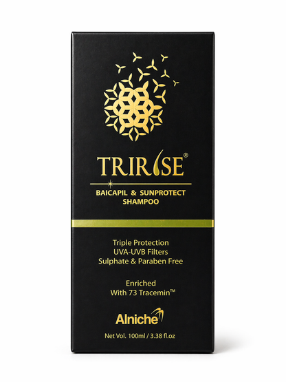 Tririse Shampoo Baicapil & SunProtect Formula Triple Protection | Sulphate & Paraben Free | Enriched with 73 Tracemin™ 100ml