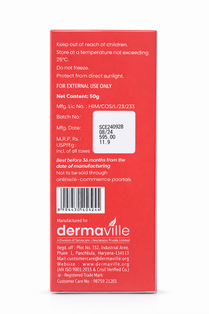 Ascoglow™ DP Radiance Boosting Cream with SabiWhite™, Liposomal Vitamin C, Alpha Arbutin & Argireline