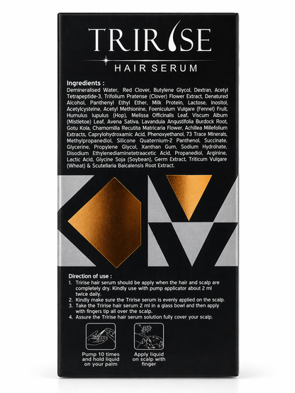 Tririse Hair Serum with Baicapil & Red Clover | Anti Hair Fall & Hair Growth Serum | Paraben & Sulphate Free | 60ml
