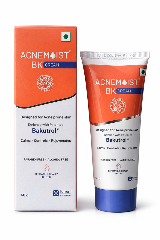 Acnemoist BK Cream (60g) – Bakuchiol-Based Acne Control & Oil-Free Moisturizer for Acne-Prone Skin