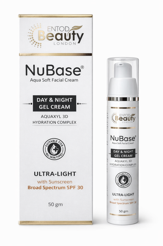 NuBase™ Aqua Soft Facial Cream – Ultra-Light Day & Night Gel Cream with SPF 30