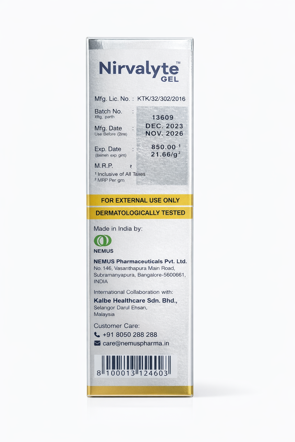 nirvalyte depigmenting gel  – 30g