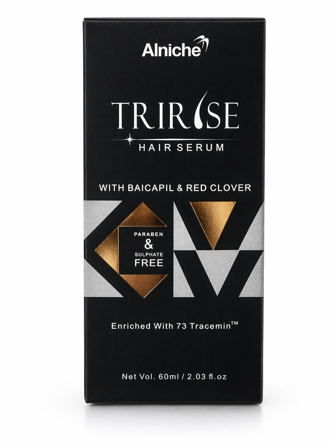tririse hair serum with baicapil & red clover | anti hair fall & hair growth serum | paraben & sulphate free | 60ml