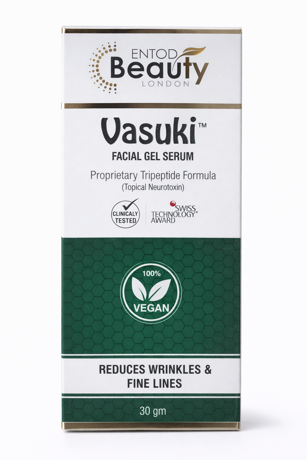 vasuki™ facial gel serum with proprietary tripeptide formula | anti-wrinkle | 30g