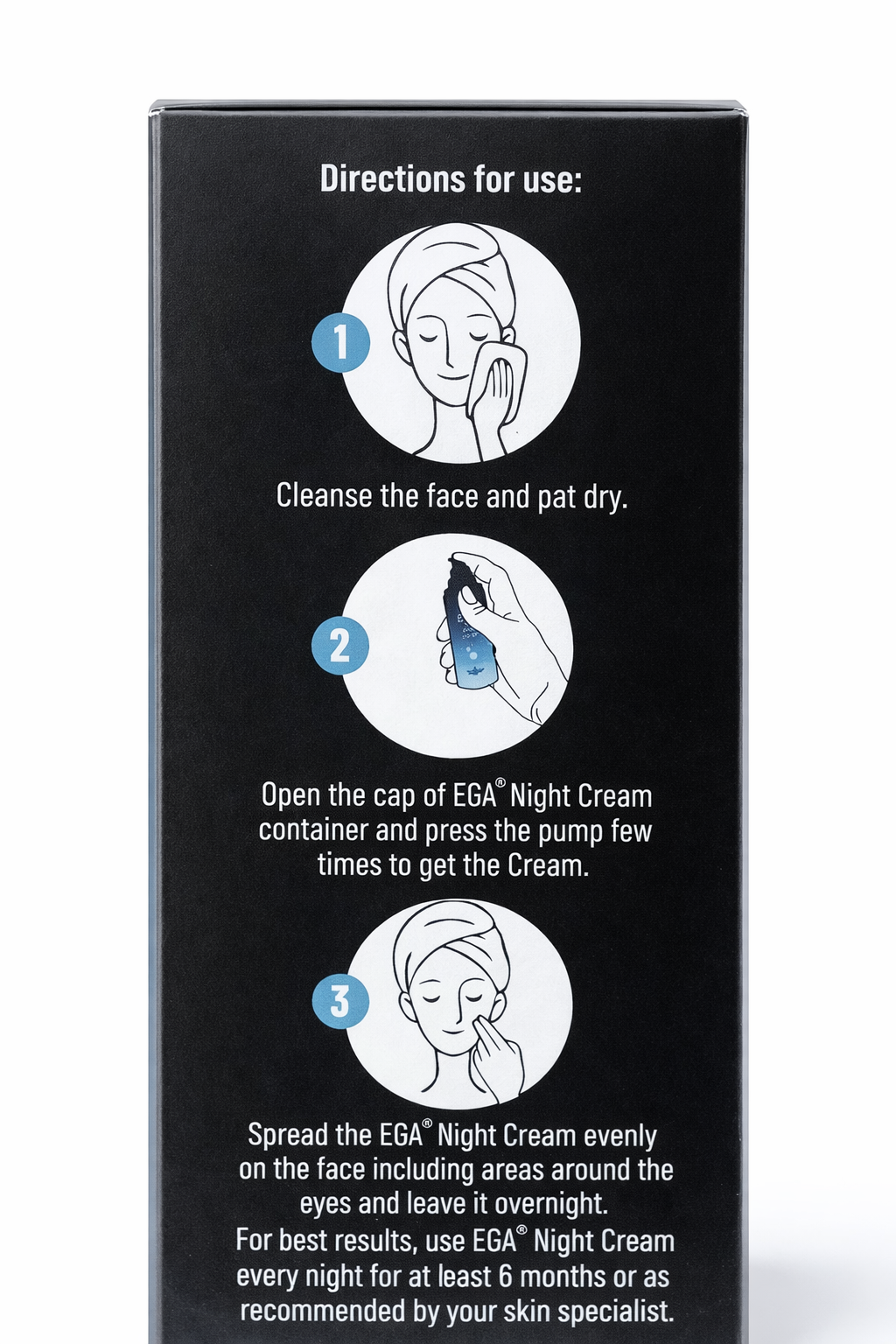 ega night cream – multisal retinol technology | minimizes wrinkles & age spots | 30g