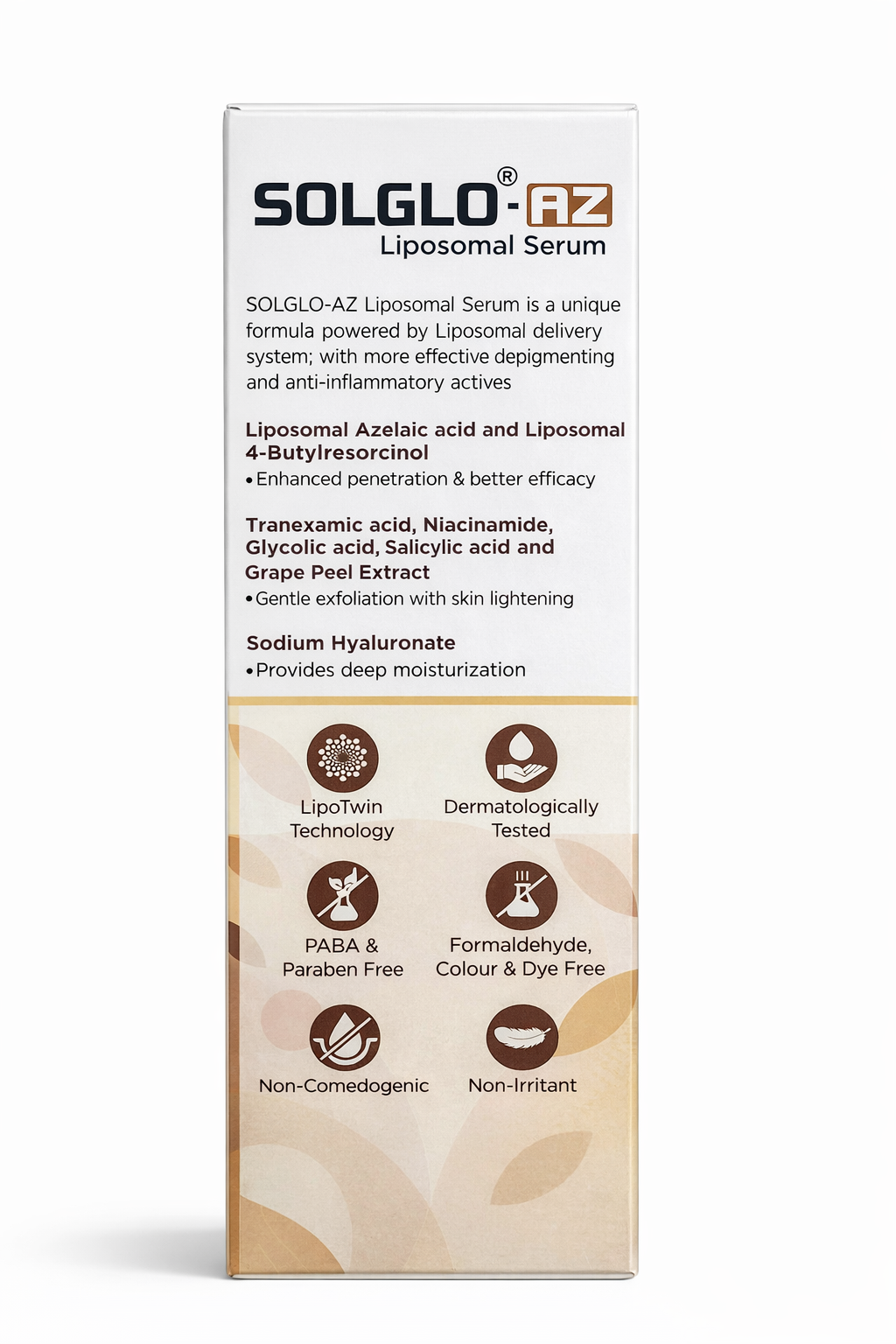 solglo-az liposomal serum | advanced skin brightening & repair serum