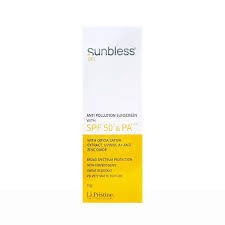 sunbless gel – anti-pollution sunscreen spf 50+++ pa+++ with oryza sativa & zinc oxide (60g)