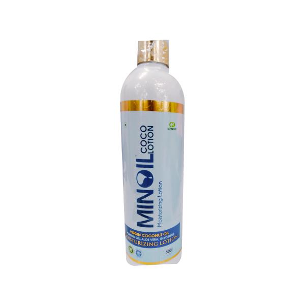 minoil moisturizing lotion – with virgin coconut, almond oil & aloe vera | paraben-free