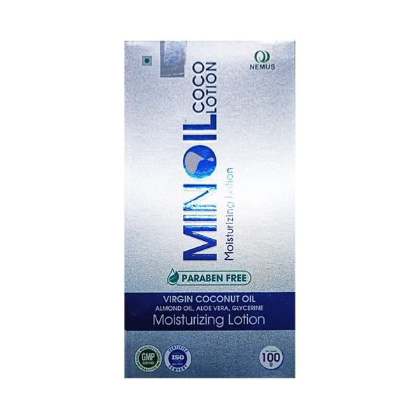 minoil moisturizing lotion – with virgin coconut, almond oil & aloe vera | paraben-free